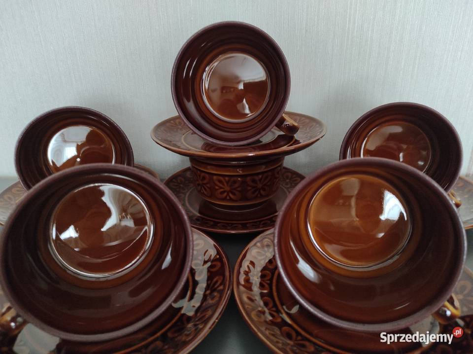 Filiżanki spodki fason Werina porcelit Pruszków Porcelana i szkło podlaskie Białystok sprzedam