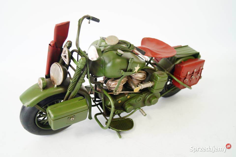 Motocykl wojskowy metalowy pojazd dekoracja Gizałki sprzedam