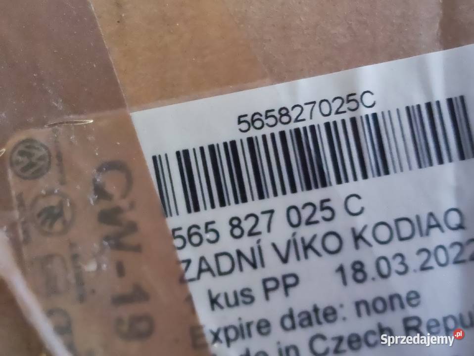 Nowa Oryginalna Klapa Bagażnika Skoda Kodiaq wielkopolskie Pleszew