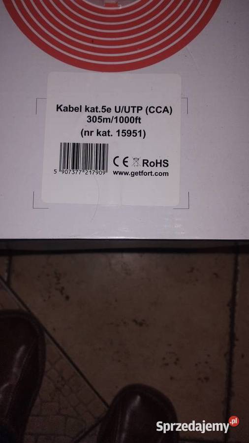 Przewód skrętka UTP5e CCA opakowanie 250mb Skarżysko-Kamienna sprzedam