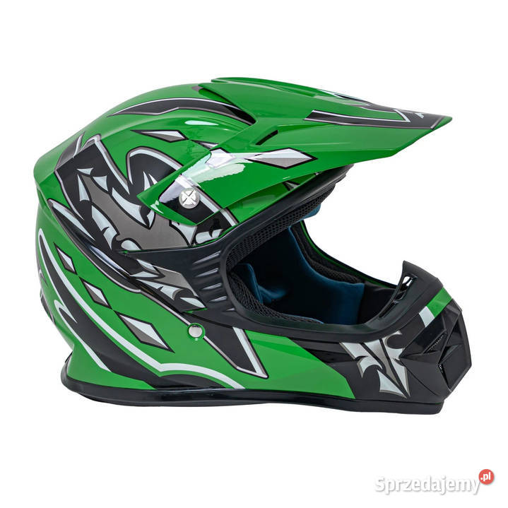 Kask Motocyklowy Enduro Zielony L M Siedlce