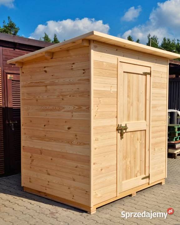 Domek narzędziowy drewniany 2 x 1,5m z dachem prostym jednospadowym