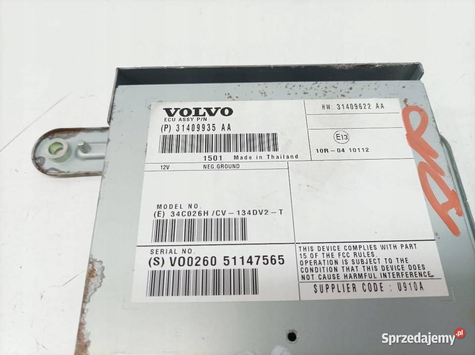 WZMACNIACZ RADIA 31409935AA Volvo XC 70 III 2007 Rok produkcji 2015