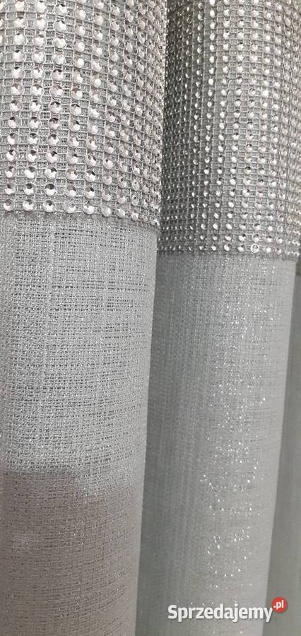 Zasłony len szron Wystrój okien Mława