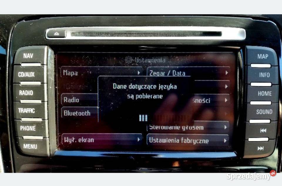 Polskie menu polski lektor nawigacja Mapa Ford łódzkie Aleksandrów Łódzki