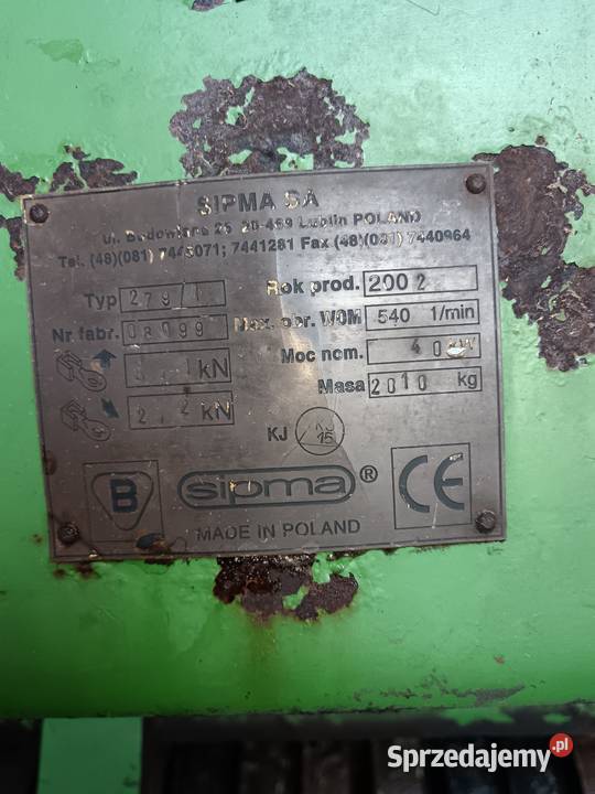 Prasa sipma z 279 Świdnik sprzedam