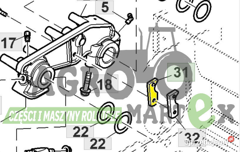 HXE111681 PODKŁADKA REGULACYJNA RH 8mm JD Wichrów