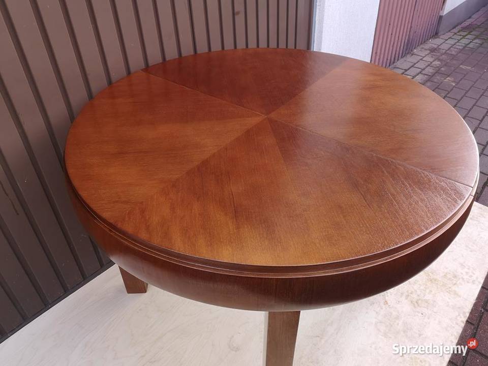 Stół ArtDeco Beczka Orzech Antyk Stary Swarzędz