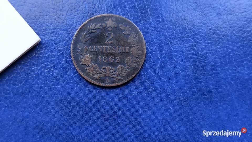 Stare monety 2 centesimi 1862 Włochy Lesko sprzedam
