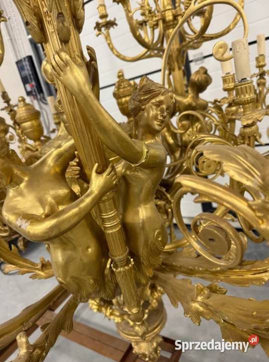 Zyrandol brąz pałacowy OKAZJA Antyki małopolskie Kraków sprzedam