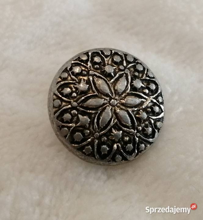 Ozdobny guzik na stopce okrągły 15mm 36 Czeladź