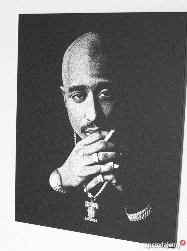Tupac 2pac Obraz ręcznie grawerowany w blasze świętokrzyskie Sandomierz