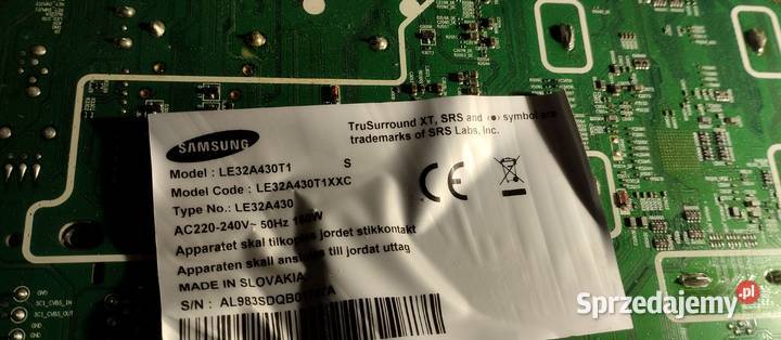 Samsung LE32A430T1 Cęści płyta główna Zasilacz 32cale Bydgoszcz