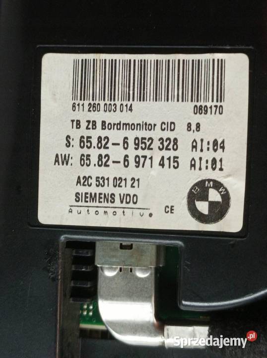 WYŚWIETLACZ E63 6952328 6971415 Bmw Seria 6 II