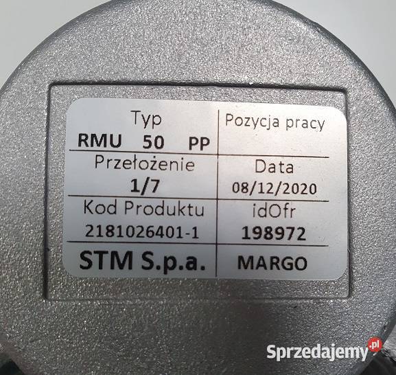 Przekładnia ślimakowa STM RMU 50 PP Pozostałe Gniezno sprzedam