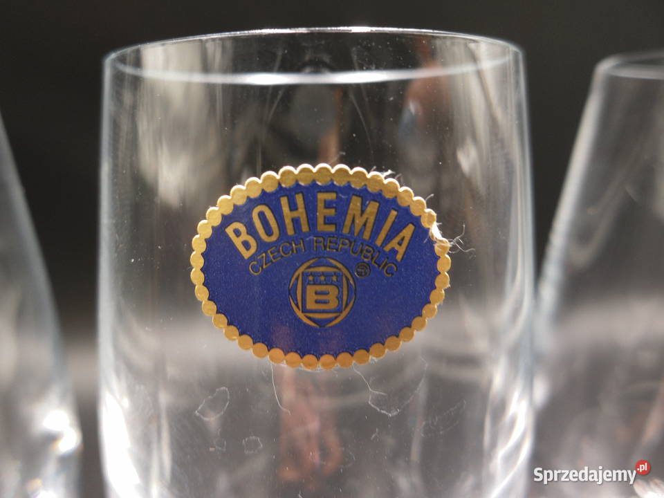 Kieliszki 3 Bohemia Crystal do wina likieru wielkopolskie Raszków