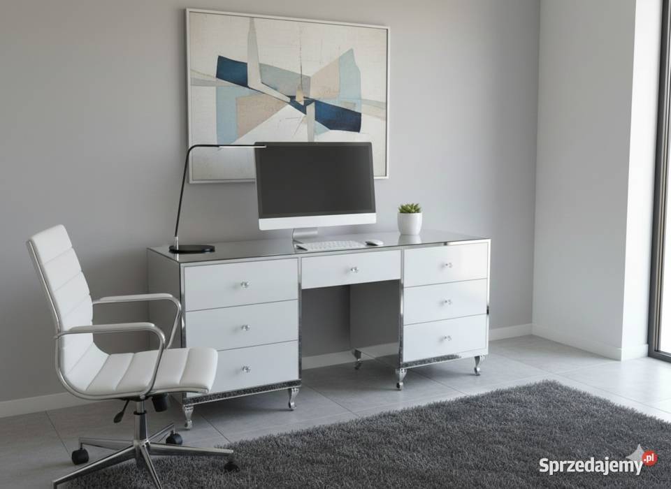 Toaletka Komoda Lustrzana Glamour 145 Białe wielkopolskie Kępno