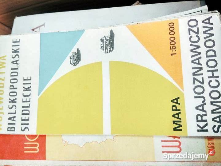 Bialskopodlaskie siedleckie mapa krajozawczo Warszawa