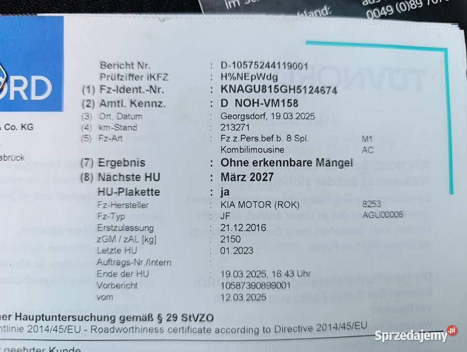 Kia Optima kombi 17 Diesel 2016r bogate Rok produkcji 2016