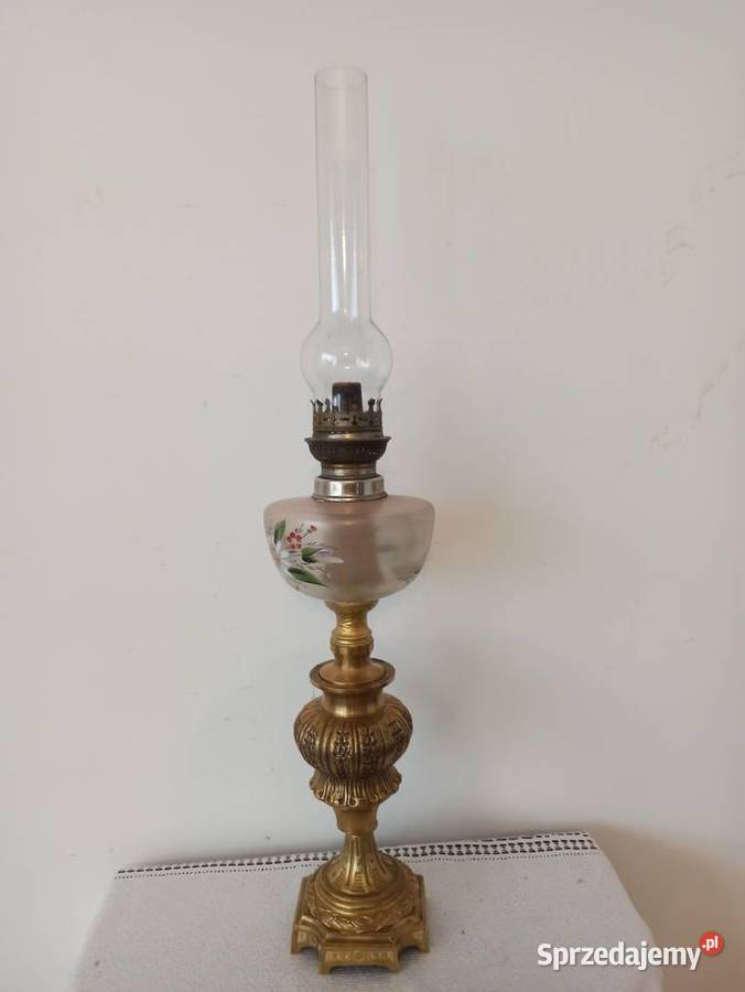 Lampa naftowa mosiądz FRancja wielkopolskie Budzyń sprzedam