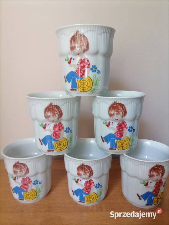 Kubki Porcelanowe Dziecięcy Świat PRL Wałbrzych