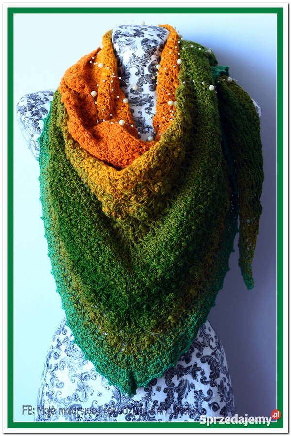 Chusta ombre w kolorze miodowozielonym Dla kobiet Skarżysko-Kamienna