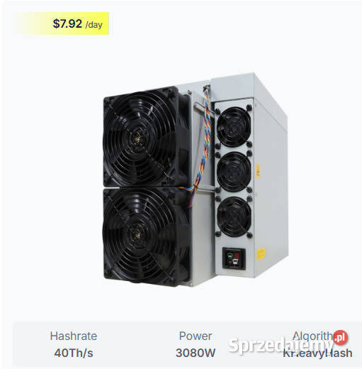 Bitmain Antminer KS7 40ThKHeavyHash KAS Kaspa Łodzinka Górna