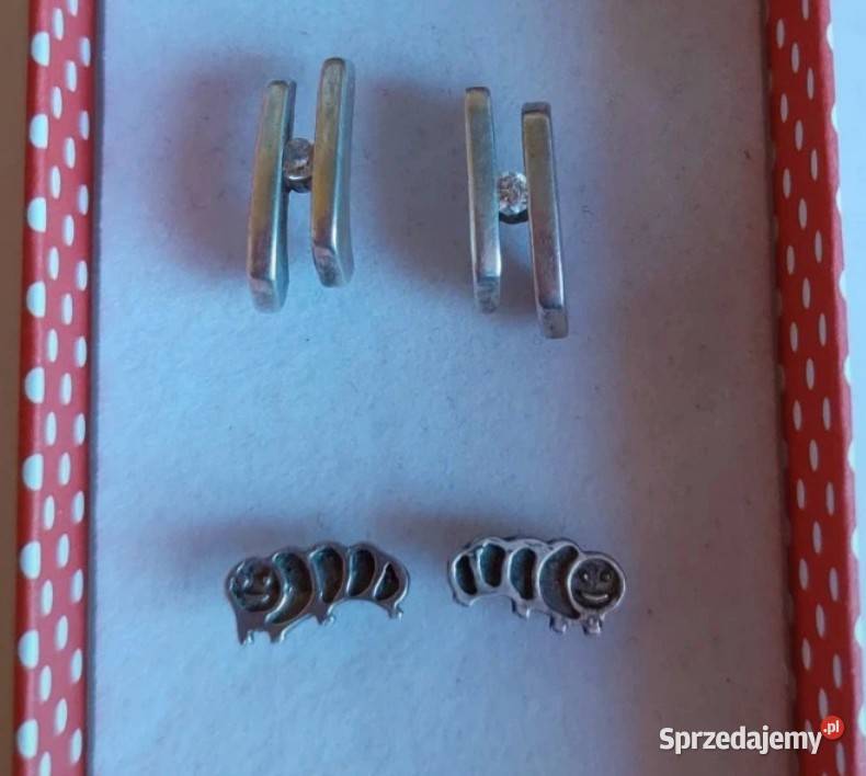 Zestaw kolczyki srebro Zgierz