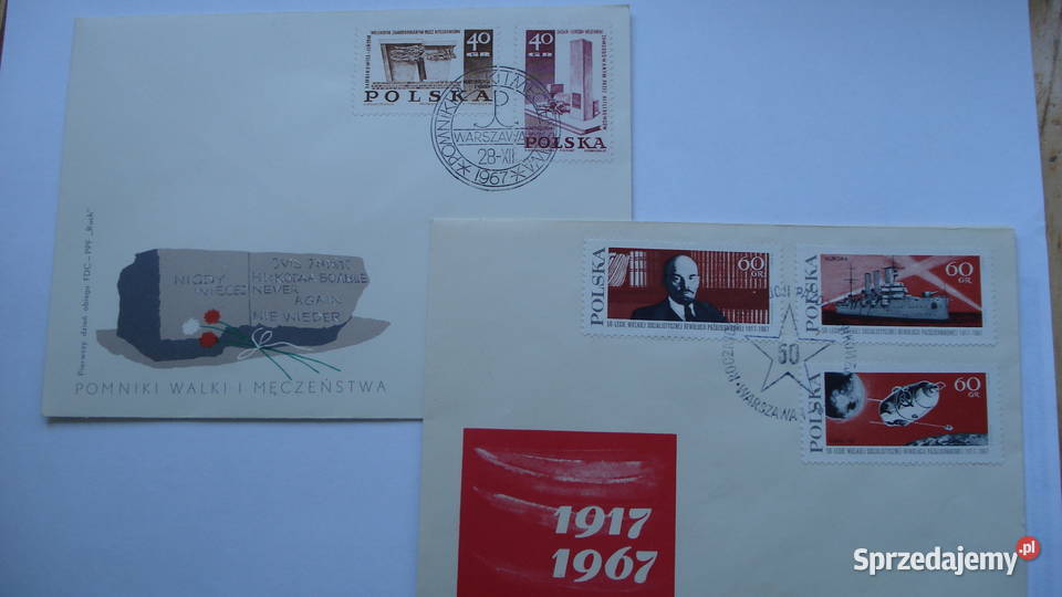 Koperty okolicznościowe ze stemplami i znaczkami