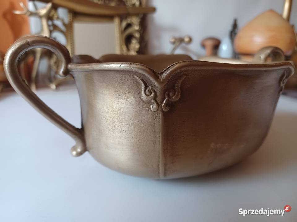 Piękna mosiężna żardiniera Gilde wielkopolskie Poznań