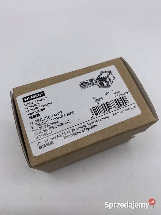 Siemens 3RT20161AP02 Stycznik