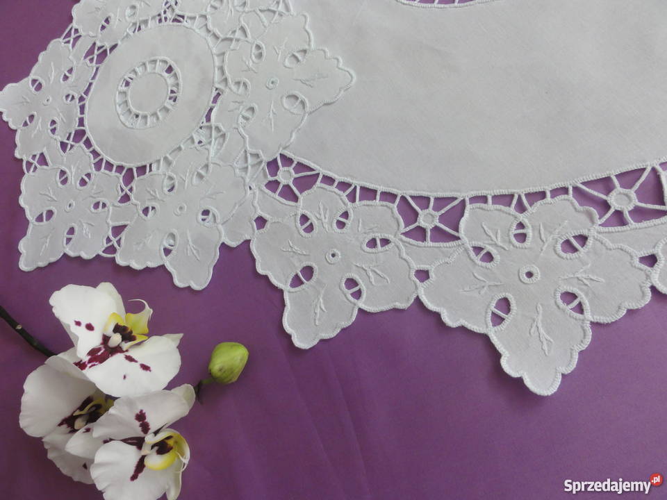 Serwetki bieżniki wyszywane ręcznie haftem Dom i Ogród Lublin