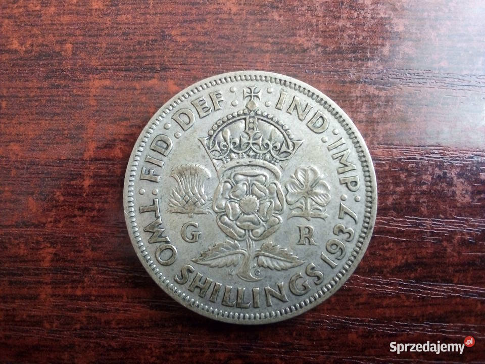 Moneta 2 szylingi Anglia 1937 Płońsk