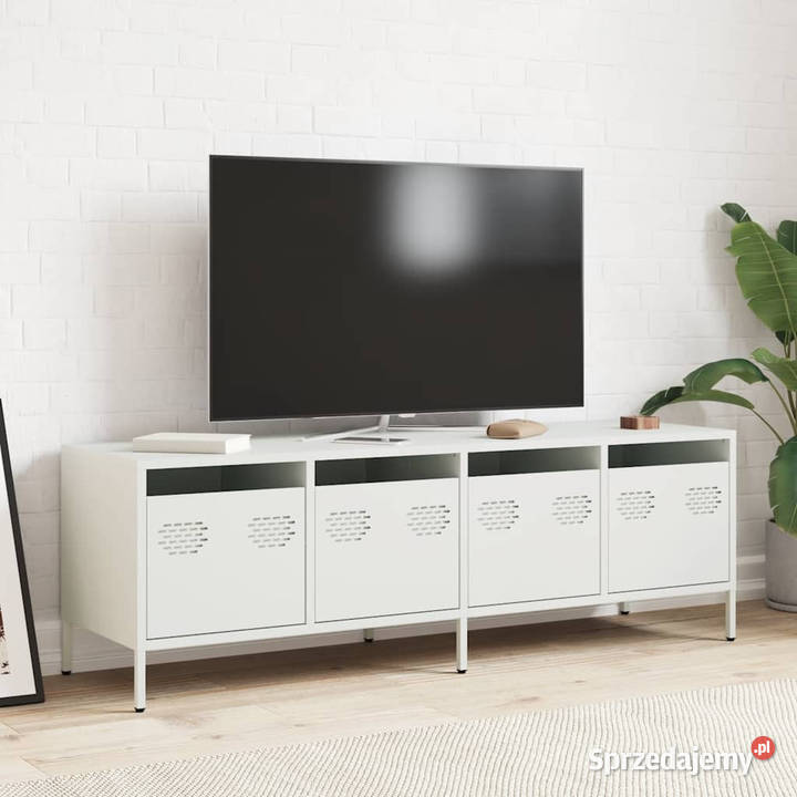 Szafka RTV biała 135x39x435 stal walcowana na Warszawa