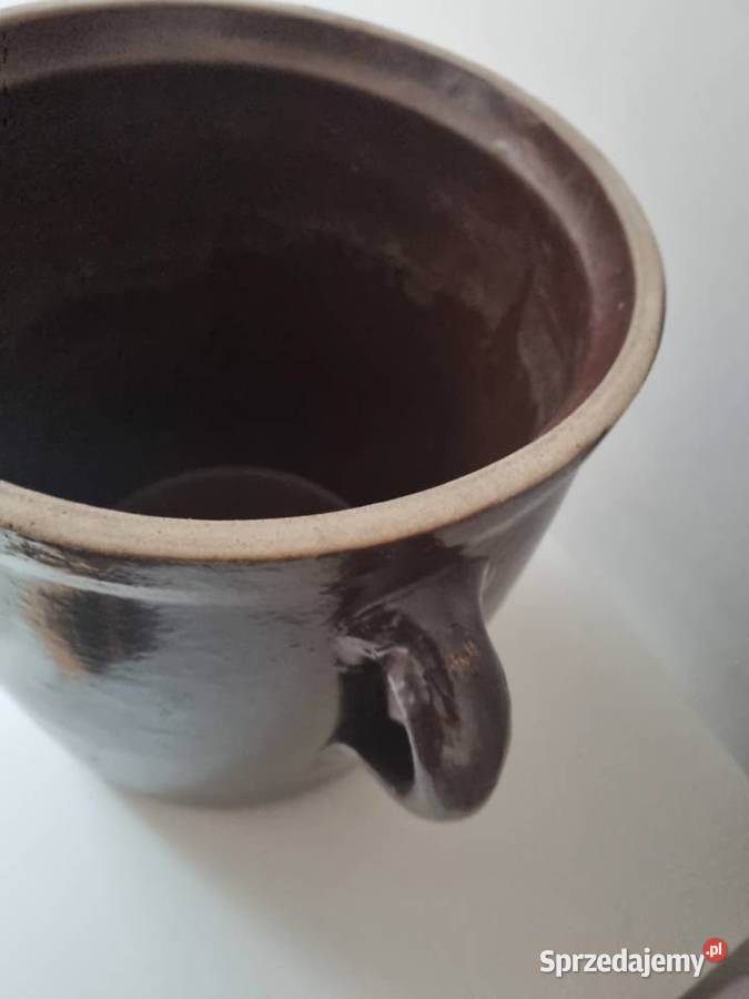 Duży gGarnek kamionkowy PRL 7 litrów Bochnia Lublin