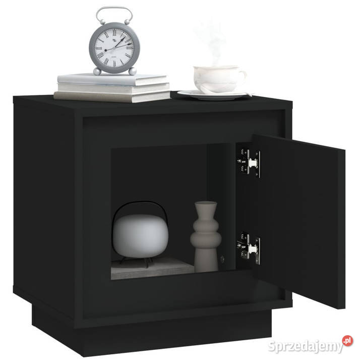 Szafki nocne 2 czarne 44x35x45 materiał Warszawa