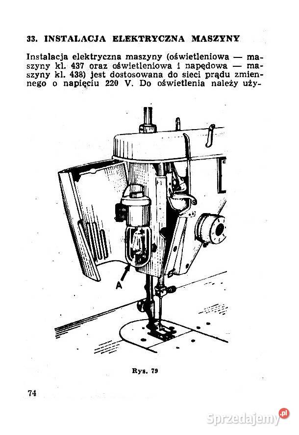 maszyna do szycia łucznik 437 438 instrukcja podkarpackie Stalowa Wola
