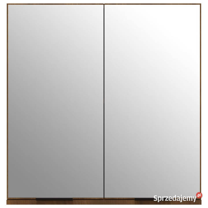 Szafka łazienkowa z lustrem brązowy dąb 64x20x67