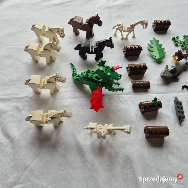 Klocki lego koniki smok skrzynie małpka itd Brzesko