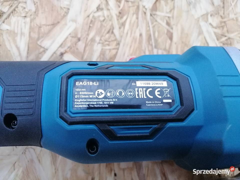 SZLIFIERKA KĄTOWA ERBAUER EAG18Li 18V 1x4Ah wielkopolskie Wyrzeka