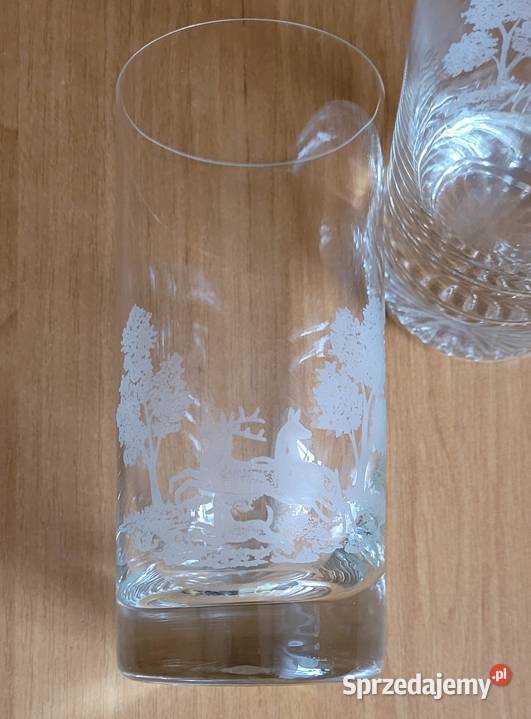 Szklanki do whisky prl motyw myśliwski plus Antyki, Sztuka, Kolekcje Katowice sprzedam