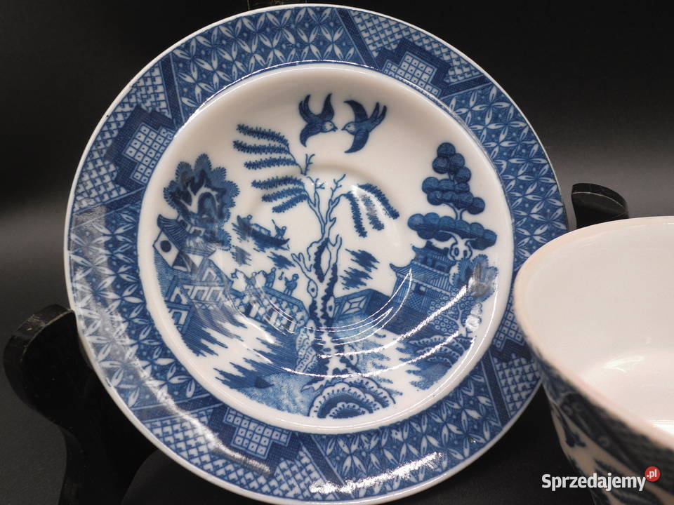 Filiżanka z talerzykiem porcelana w stylu Blue Raszków