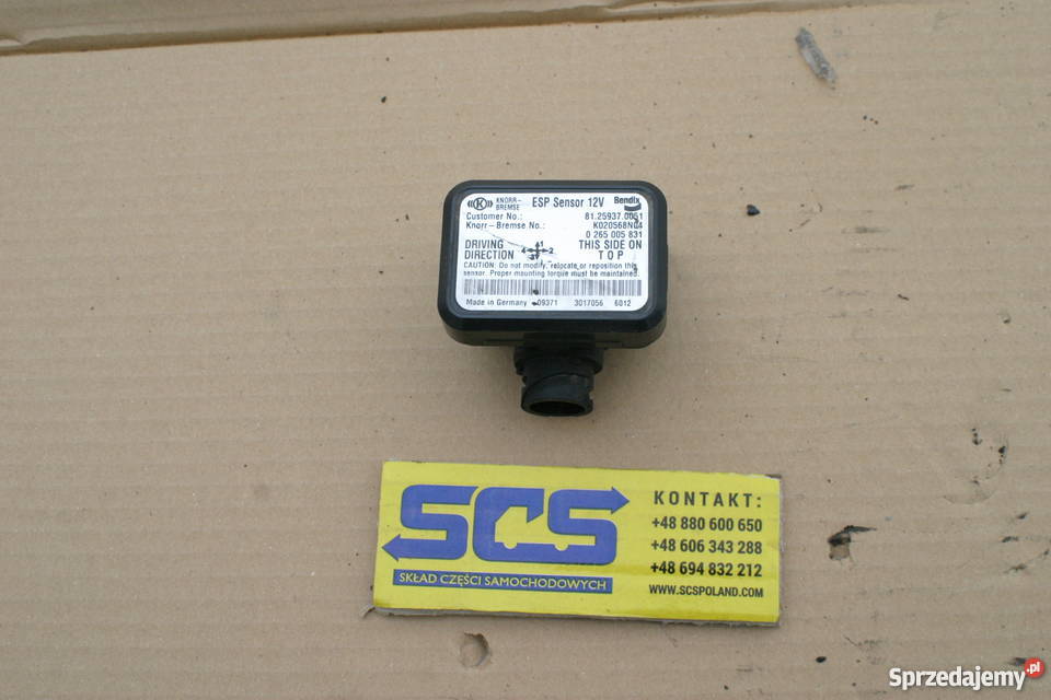 MAN TGX EURO 5 ZAWÓR MODUŁ SENSOR ESP K020568 Karoseria Bieleń