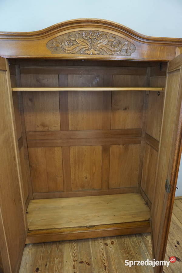 DWUDRZWIOWA SZAFA SECESJA DĄB FRANCJA Niemcza
