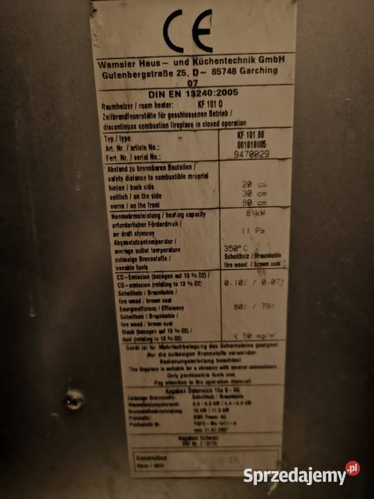 Kominekpiec Tuchów sprzedam