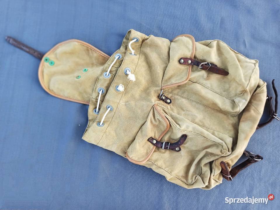 Stary plecak turystyczny brezentowy sprzedam