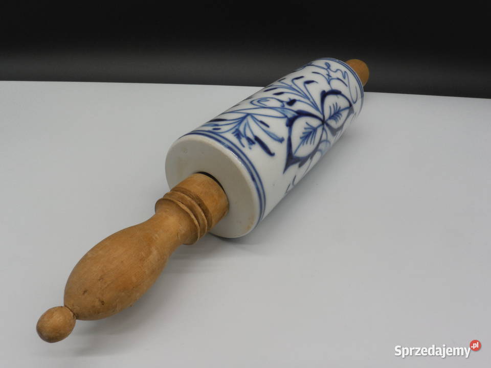 ANTYCZNY WAŁEK PORCELANOWY WZÓR CEBULOWY Raszków