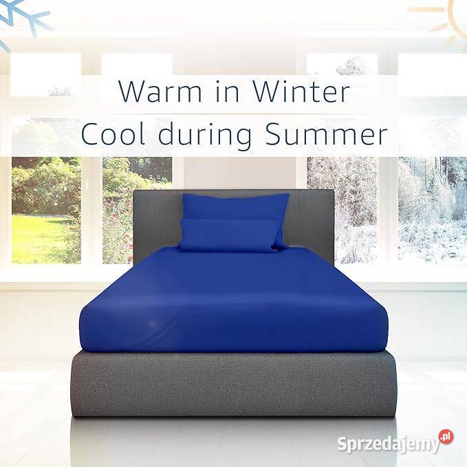 120x200 Niebieskie Prześcieradło z gumką 100 niebieski Gaszowice