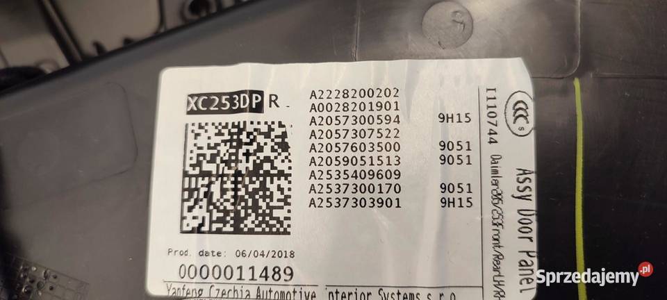 MERCEDES GLC W253 SUV BOCZEK DRZWI LEWY TYŁ Części samochodowe