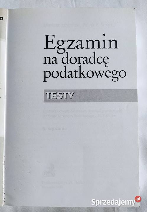 Egzamin na doradcę podatkowego TESTY